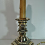 Candle holder pique candle candle old 19 century bronze silver mounted foot lamp