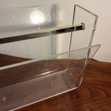 Plexiglas magazine rack by David Lange
