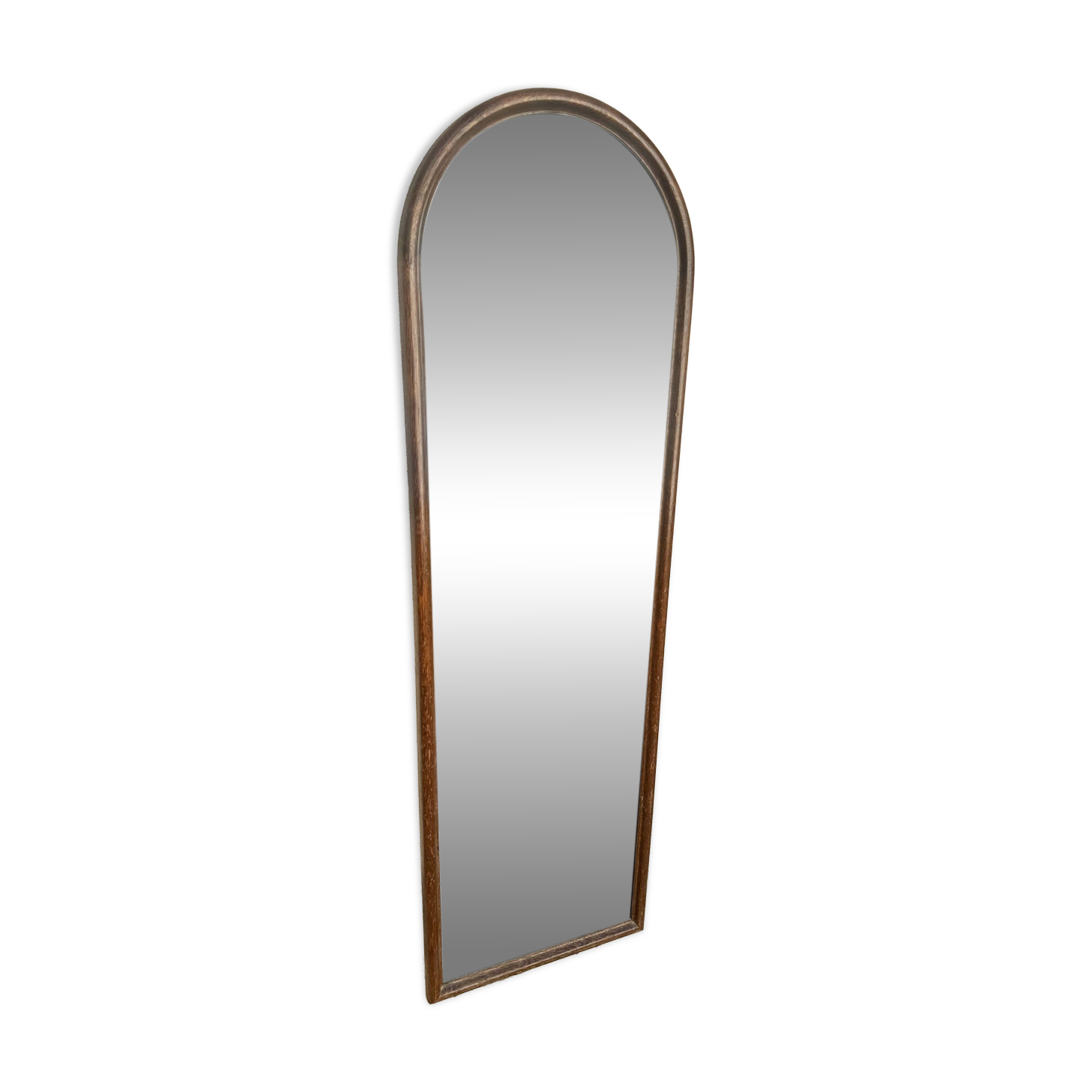 Round wooden mirror