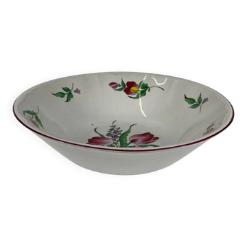 Saladier MM, modèle réverbère par KG Lunéville, motif tulipe
