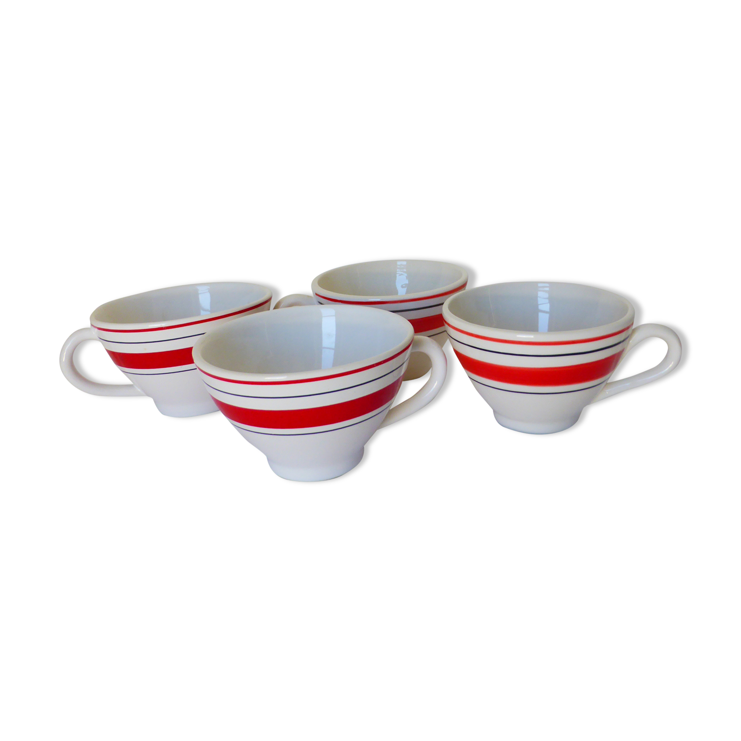 4 bowls of vintage French cider