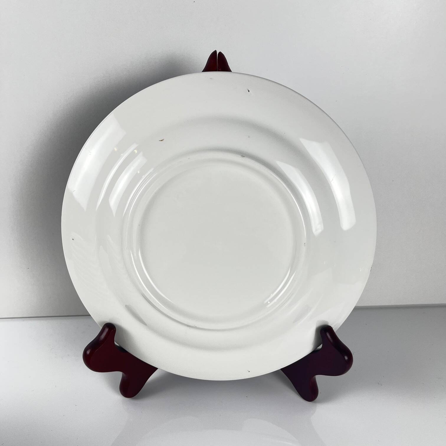 Set of 10 blue earthenware dessert plates with floral and bird decoration