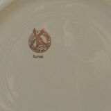 6 flat plates in orchies earthenware. fruit design.