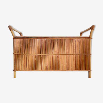 Bench retro bamboo chest