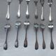 12 dessert forks in silver metal cailard bayard