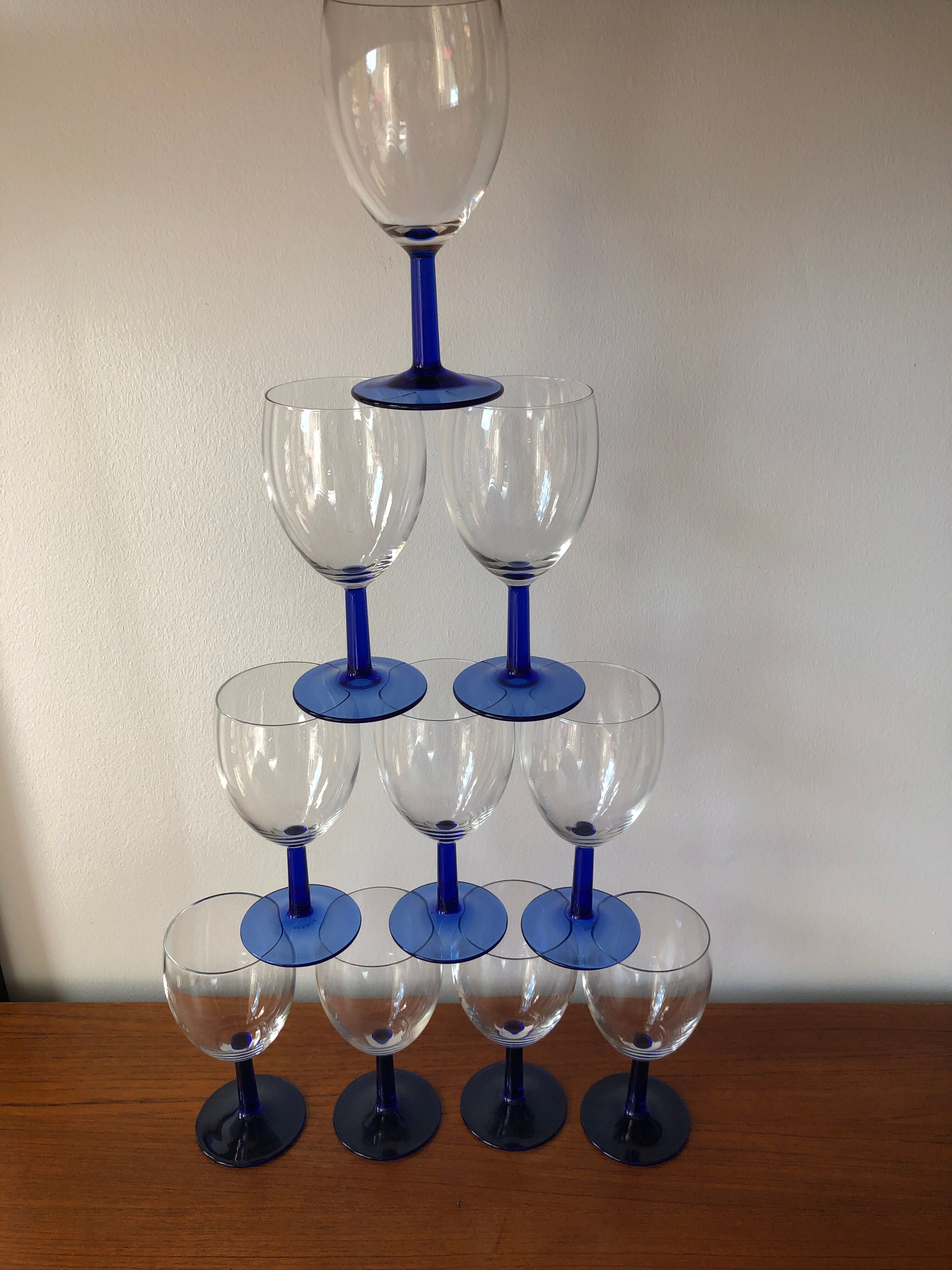 Vintage cobalt blue stemmed lenses