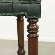 Green cow leather Chesterfield office chair / side chair in English style