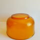 Lot salad bowl codec and 7 cups frosted amber glass sierra 70s