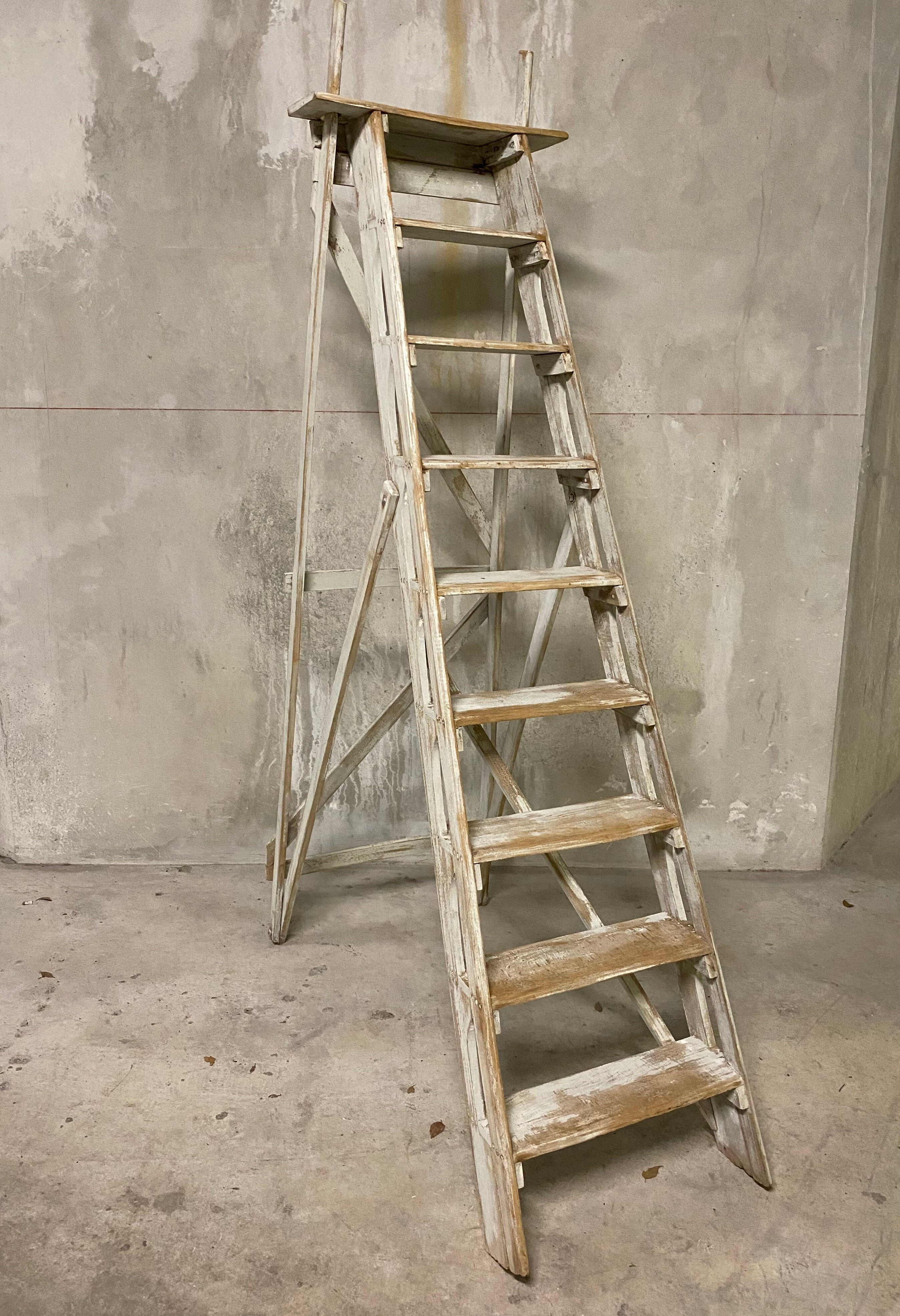 Large white stepladder