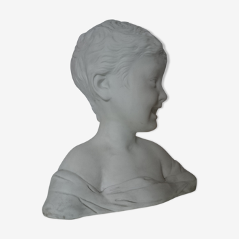 Laughing child bust after Donatello in Sèvres biscuit