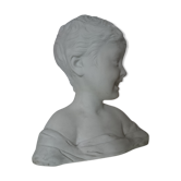 Laughing child bust after Donatello in Sèvres biscuit