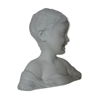 Laughing child bust after Donatello in Sèvres biscuit