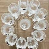 Lot 12 verres à pieds cristal d’ arques neufs « Longchamp »