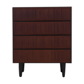 Mahogany chest of drawers, Danish design, 1970s, manufacture: Omann Jun