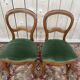 Paire de chaises époque Louis Phillipe en velours vert