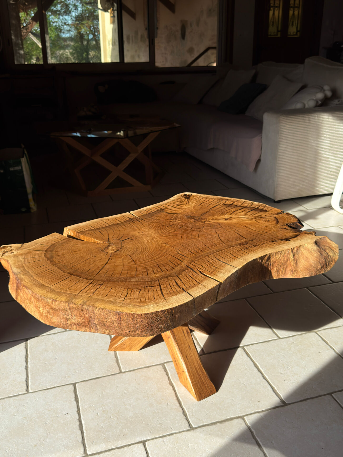 Table basse unique en chêne massif