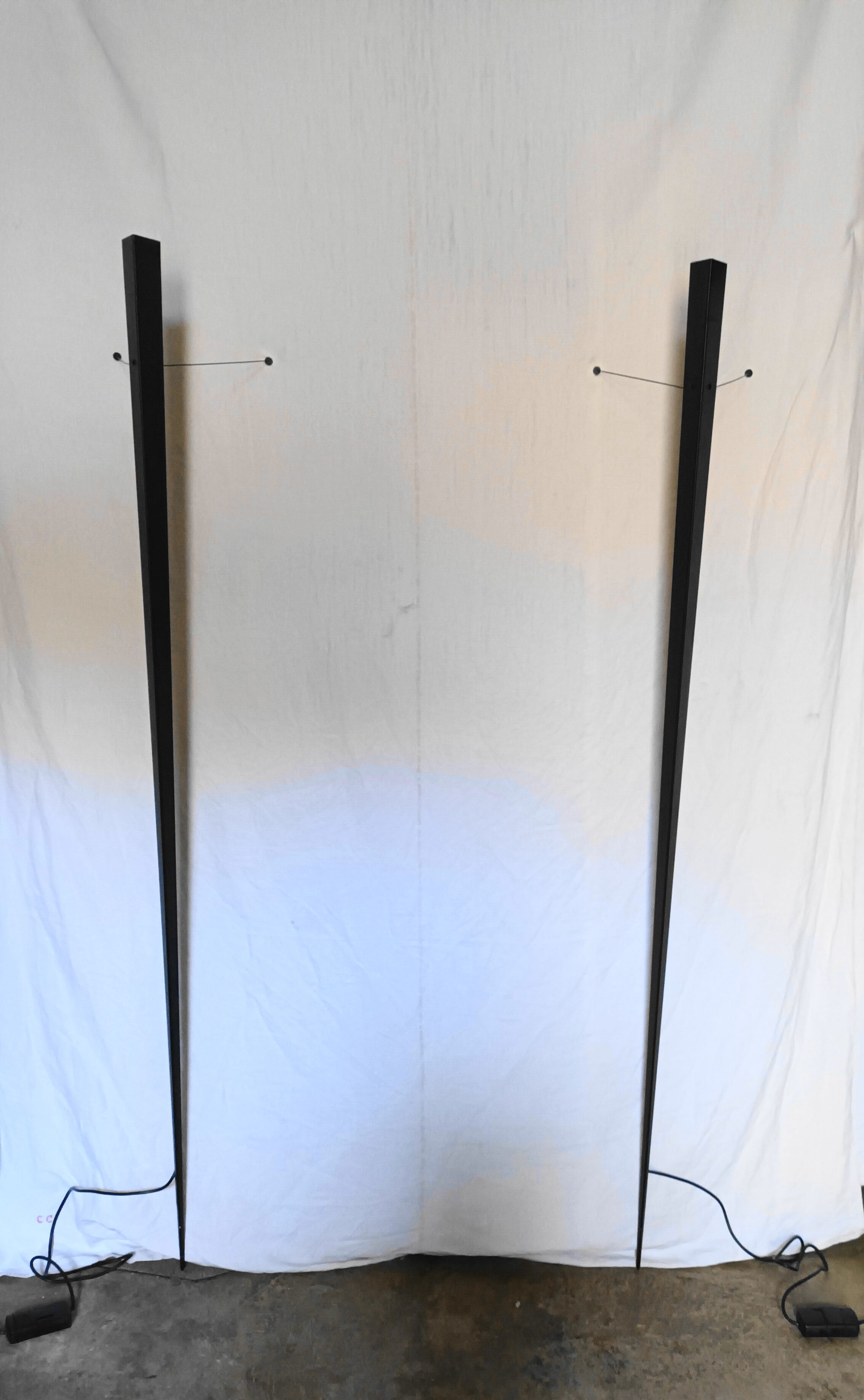 Pair of torchiere wall lamps by Gilles Derain for Lumen Center Italia