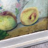 Oil on panel. our fishes