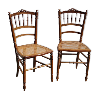 Pair of canne chairs