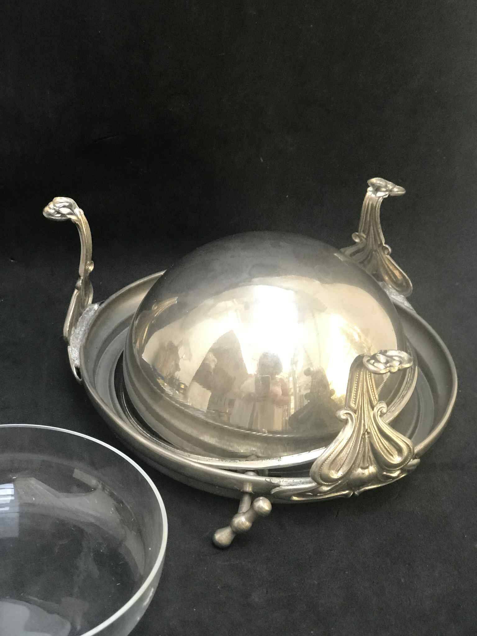 Antique butter dish or caviar holder