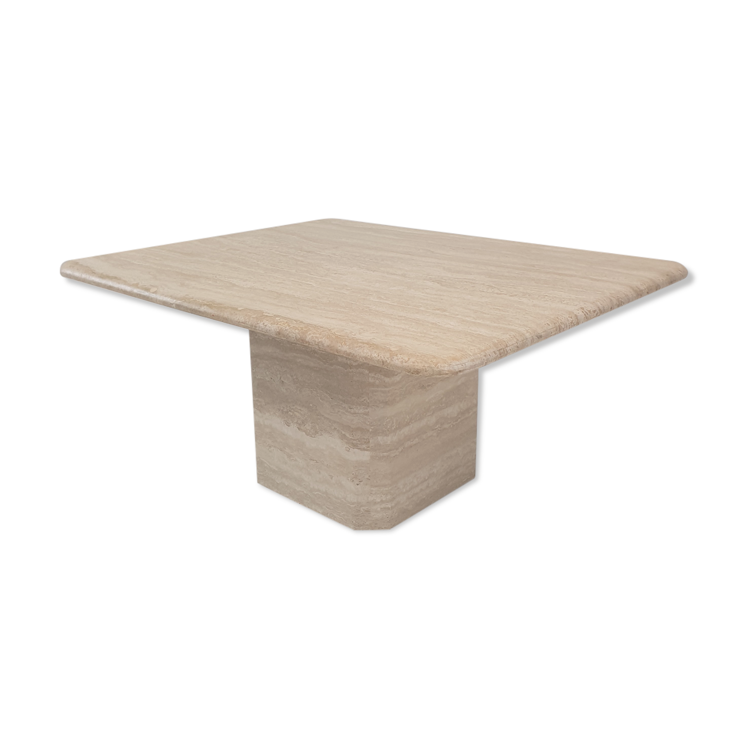 Italian Travertine Coffee Table, 1980s