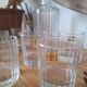 Verres à whisky et carafe striés