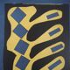 Henri matisse: cut-out on blue background - signed lithograph