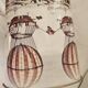 Vintage paper bin Massilly France – hot air balloon design, 1960s