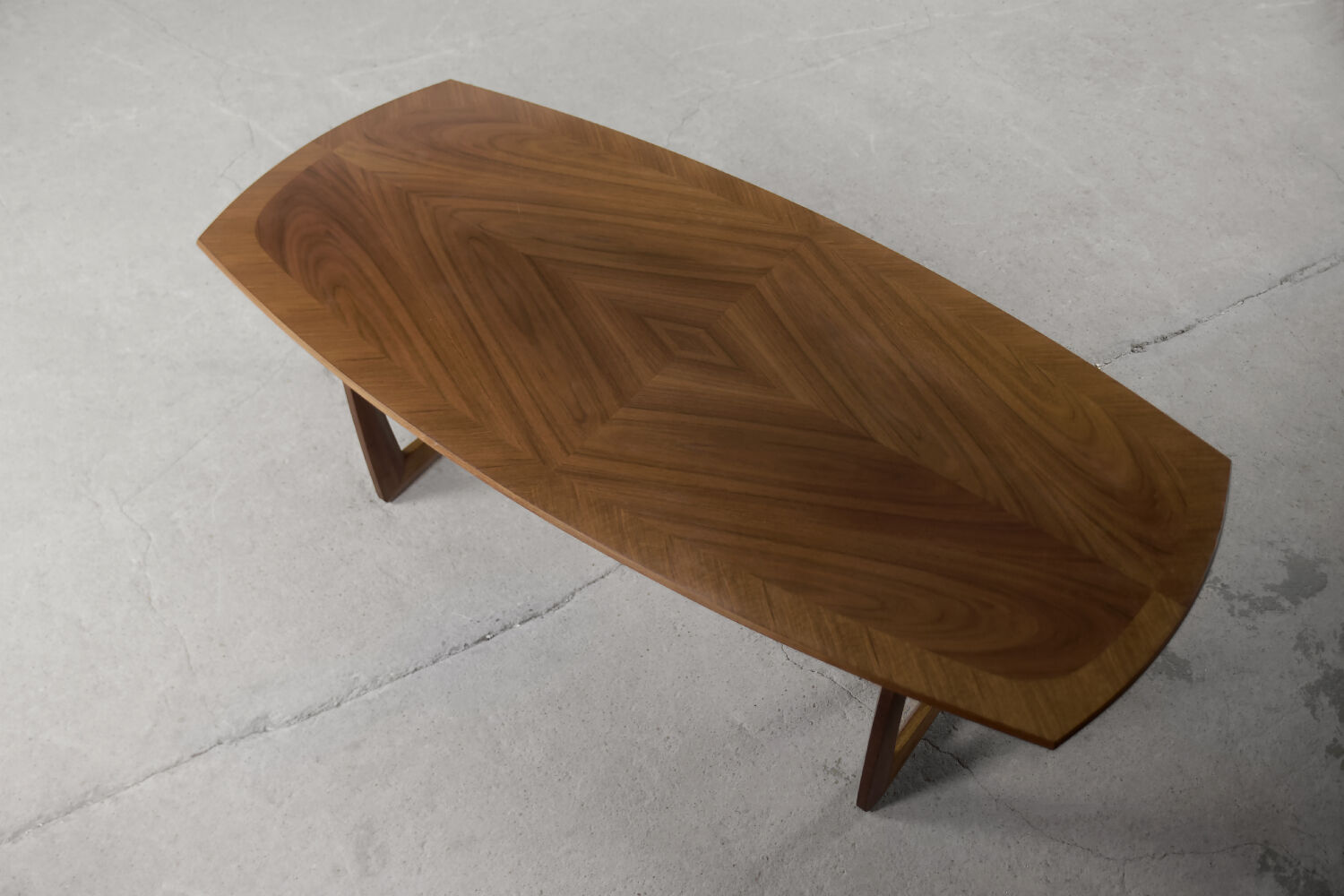 German walnut coffee table from Kondor Möbel, 1960
