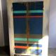 Painted wooden two-door wardrobe, Henri Quinta