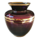Verrerie Boom d’Anvers ball vase, Murano style. Amethyst color/Horizontal gold bands