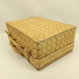 Rectangular wicker case 2 handles
