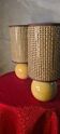 Pair of natural solid wood ball lamps, Scandinavian style bedside table 33x14