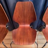 Un ensemble de quatre chaises par Herbert Hirche Jofy Stalmobler, Danemark, 1950