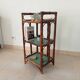 Vintage standing shelf in bamboo and rattan 60s/70s