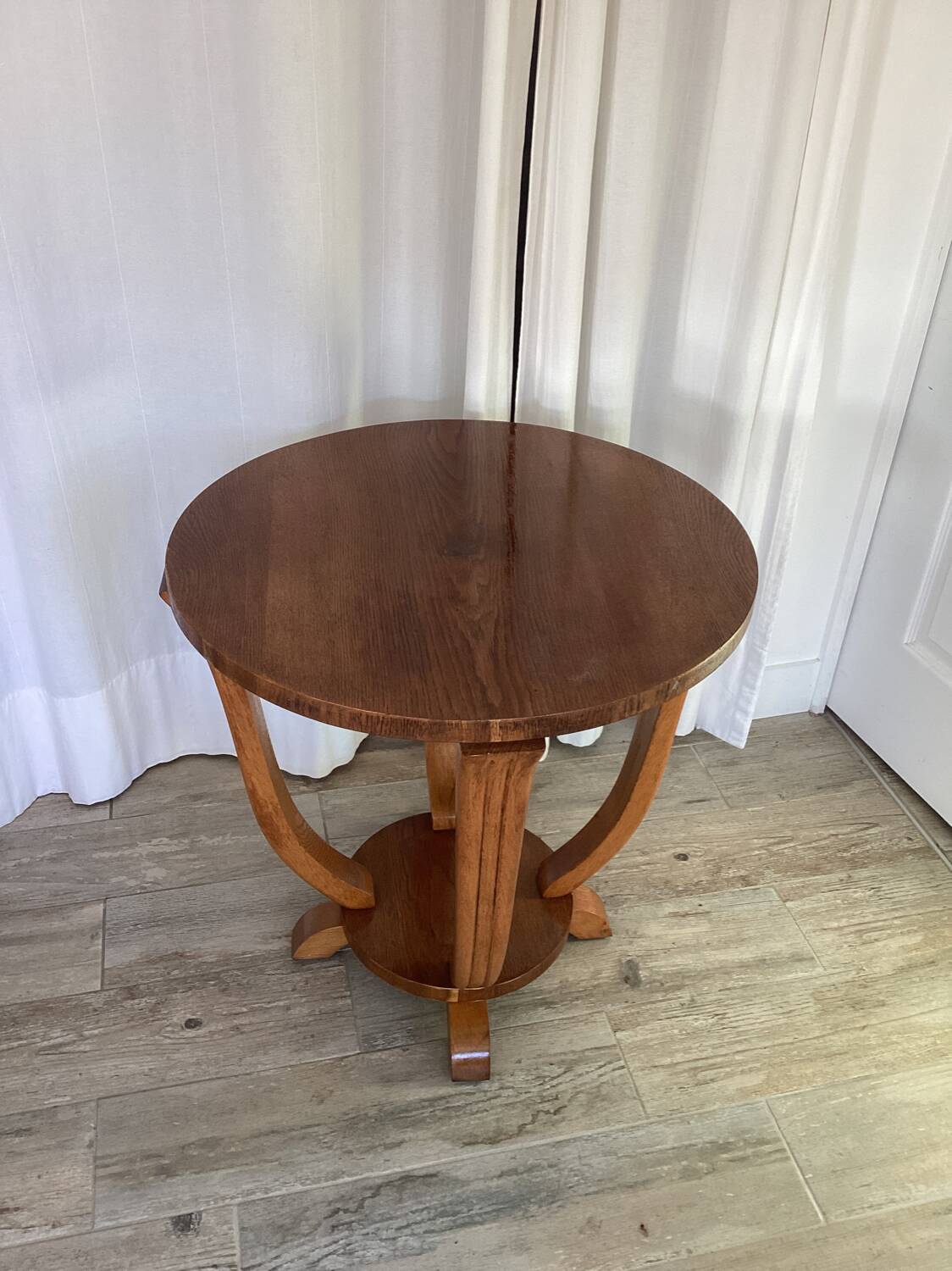 Art Deco round side table from the 1950s
