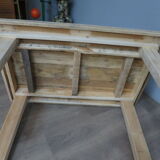 Raw farmhouse table in solid wood