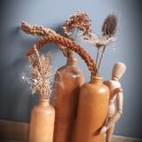 Trio de bouteilles en grès