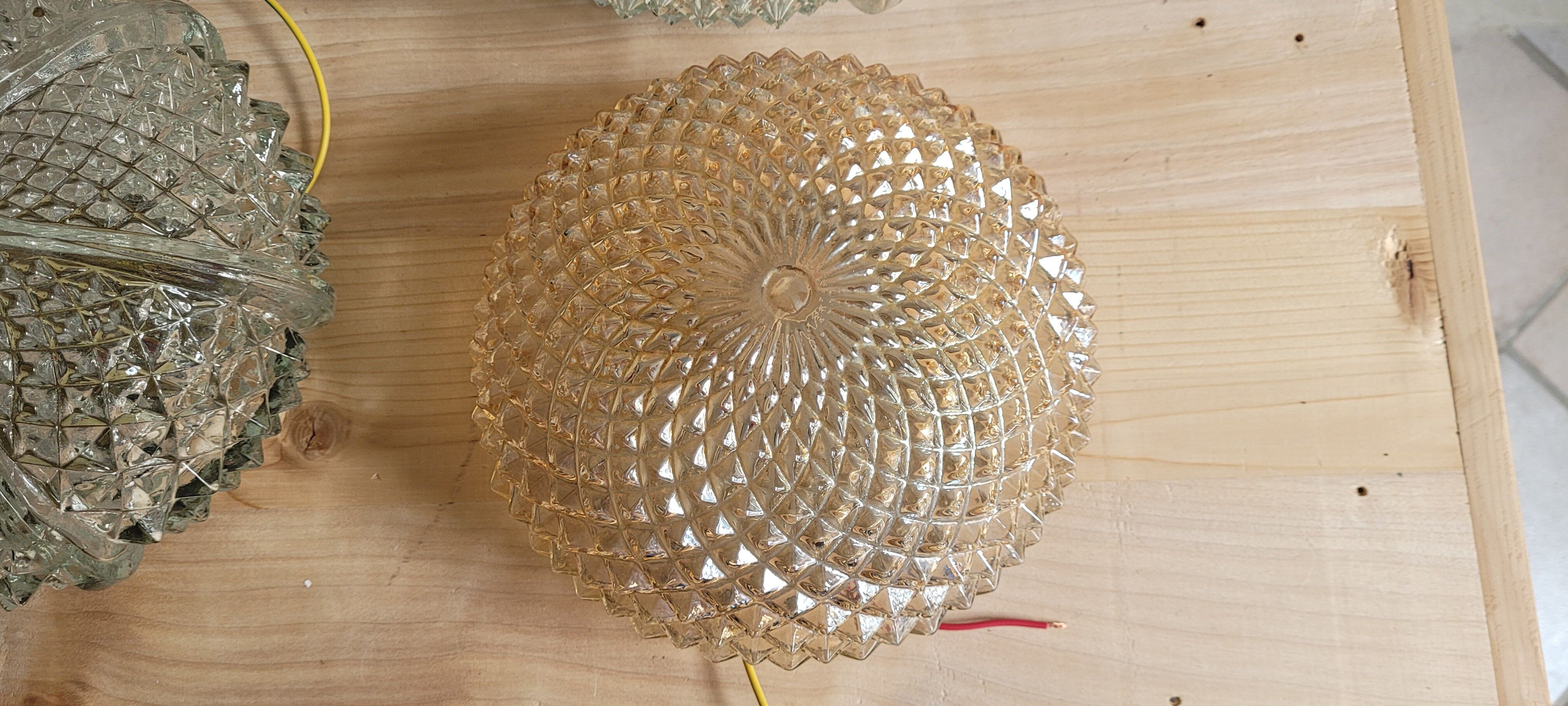 Set of 5 vintage ceiling lights