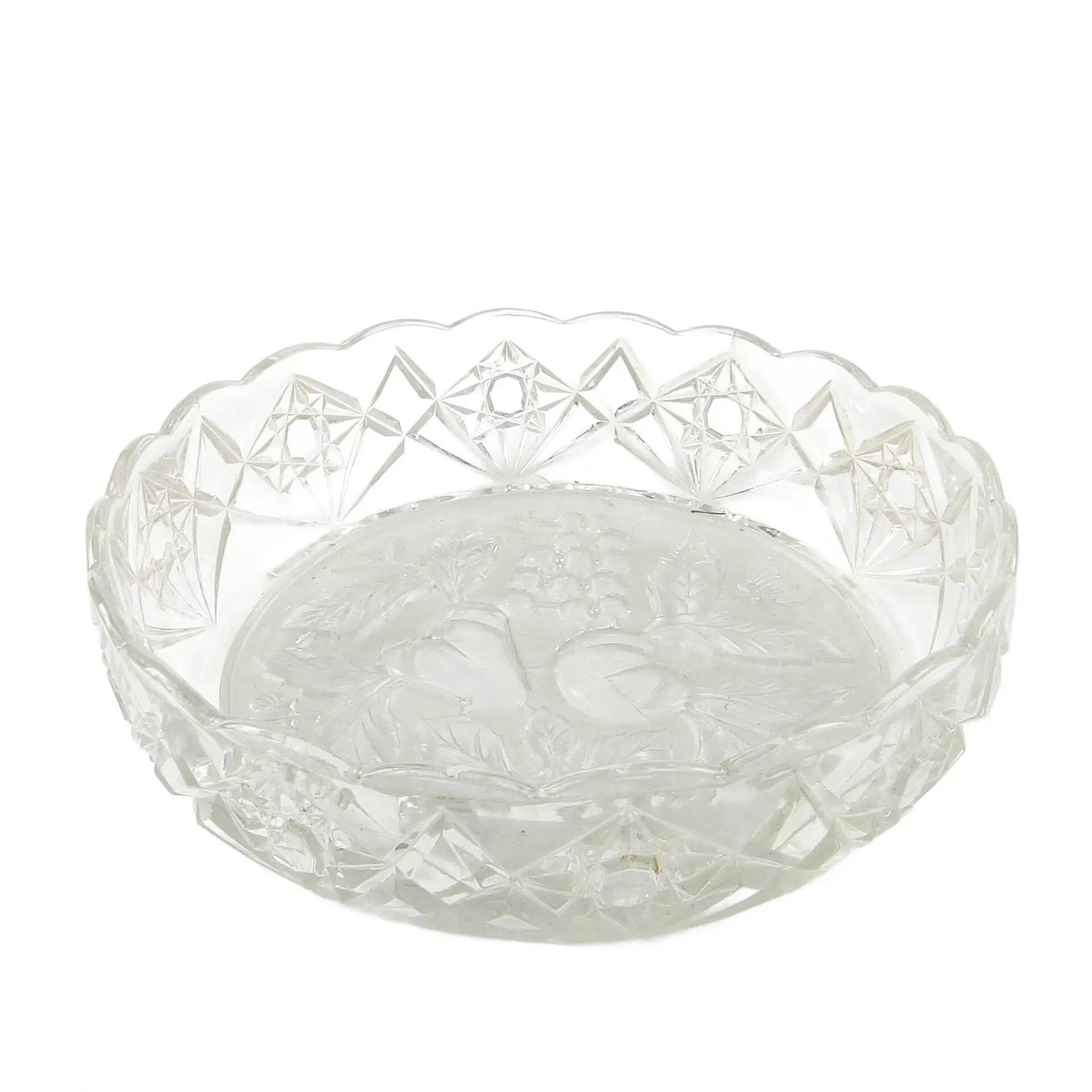 Bol à fruits, verre pressé, Ząbkowice, Pologne, années 1970