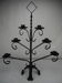 Antique wrought iron candlestick, brutalist candle holder, vintage candlestick