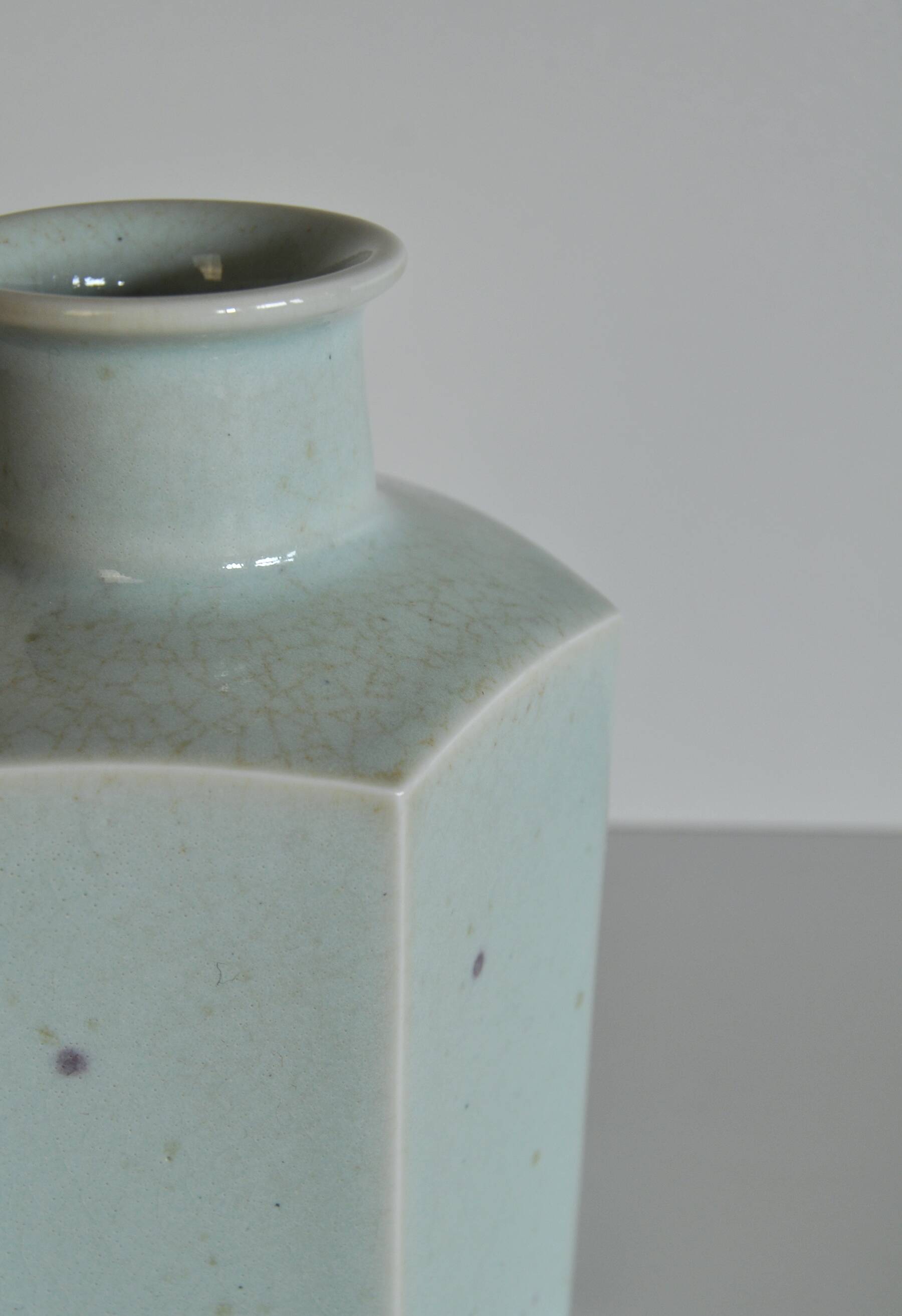 Mint Green Celadon Glazed Vase by Eslau, Denmark 1950-60s