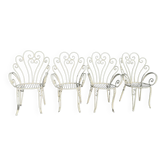 1960s wrought iron armchairs from France