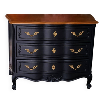 Curved bow commode in Louis XV style