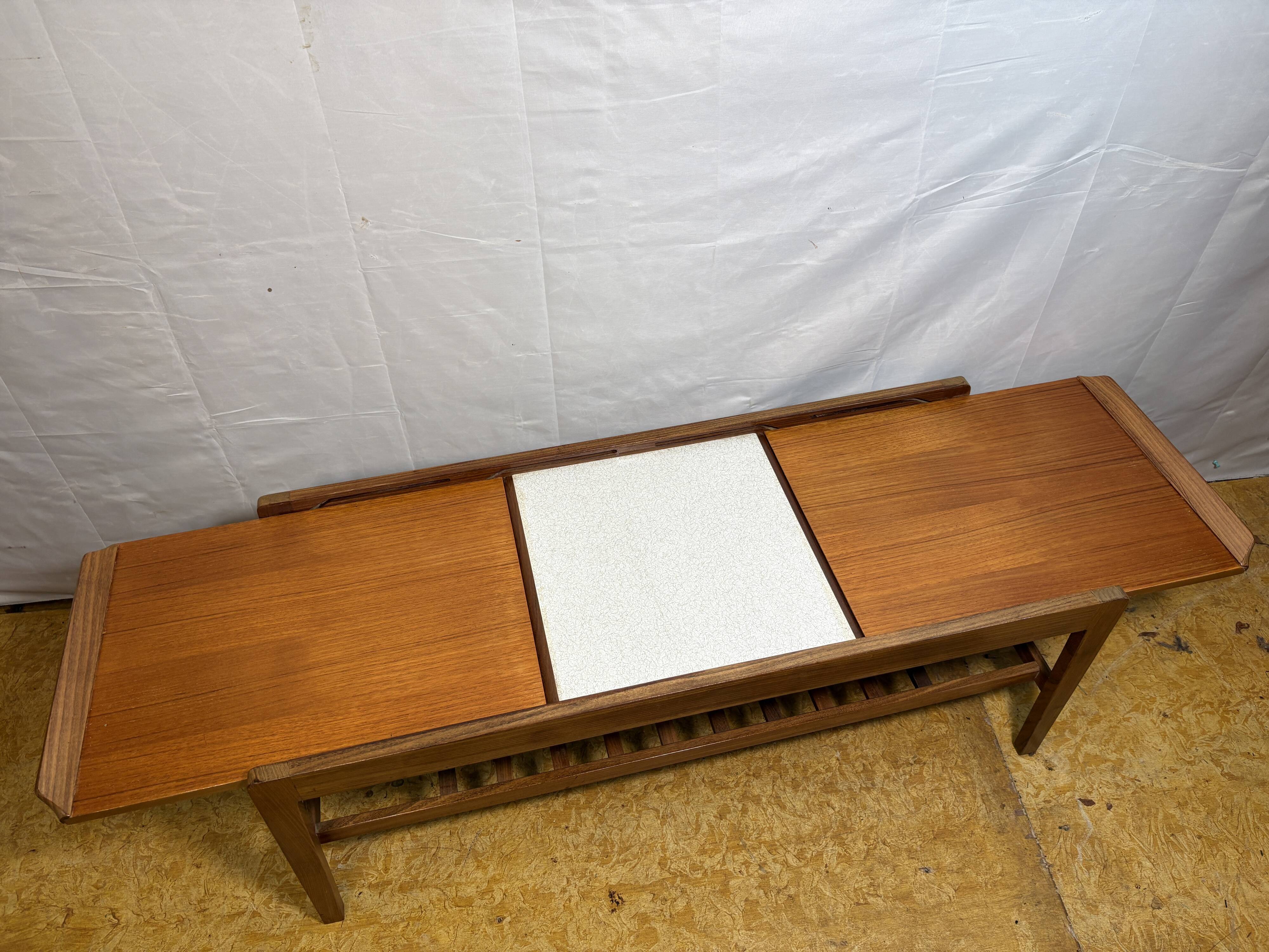 Table basse extensible en teck Remploy vintage | Années 60 | Style scandinave