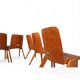 Set of 6 stackable dining chairs in Bauhaus style, 1960