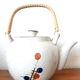 Stoneware tea set with currants, vintage Japan