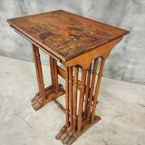 Set of 4 nesting tables Art Nouveau 1930s