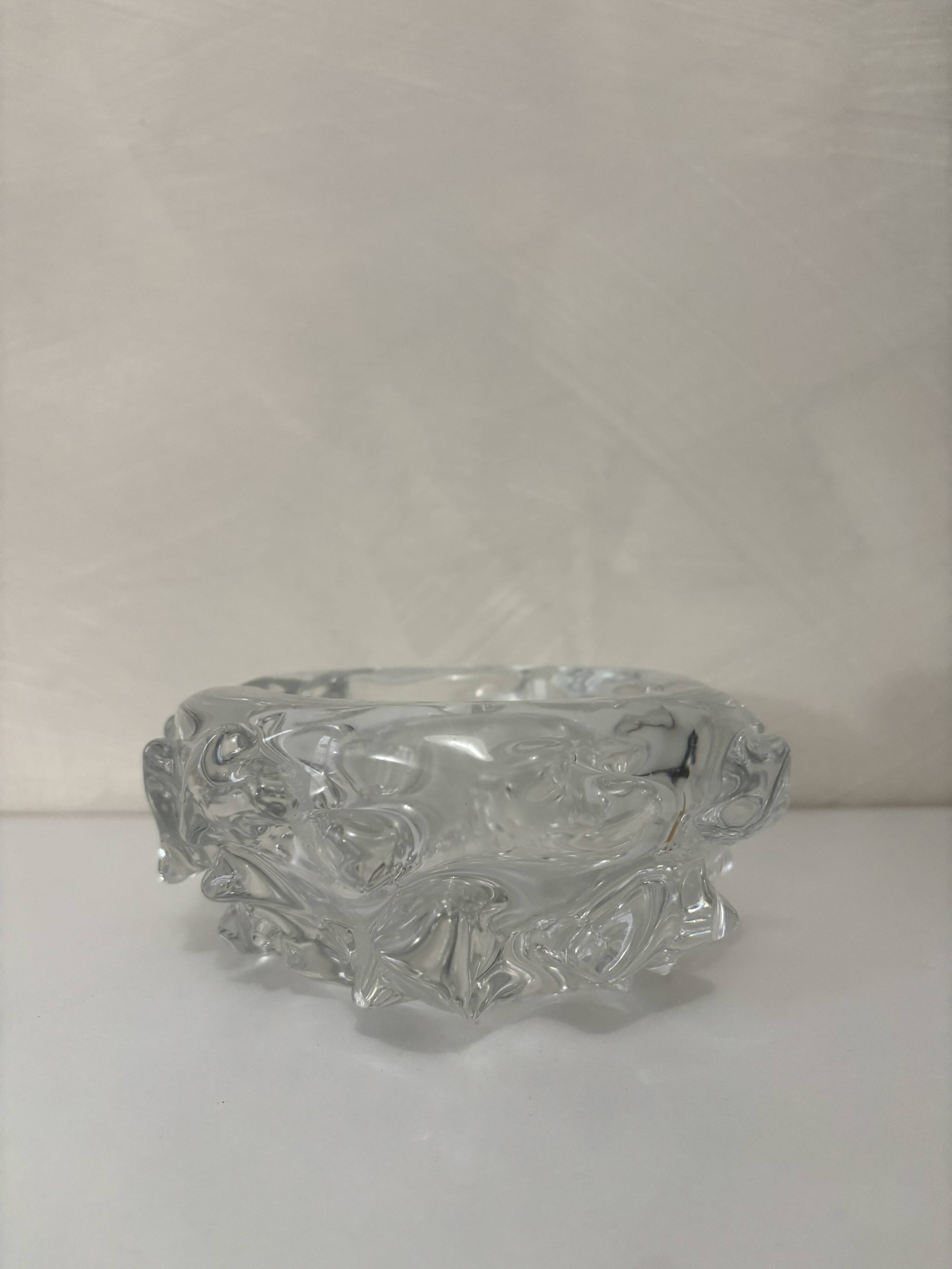 Crystal ashtray/trinket dish signed Schneider