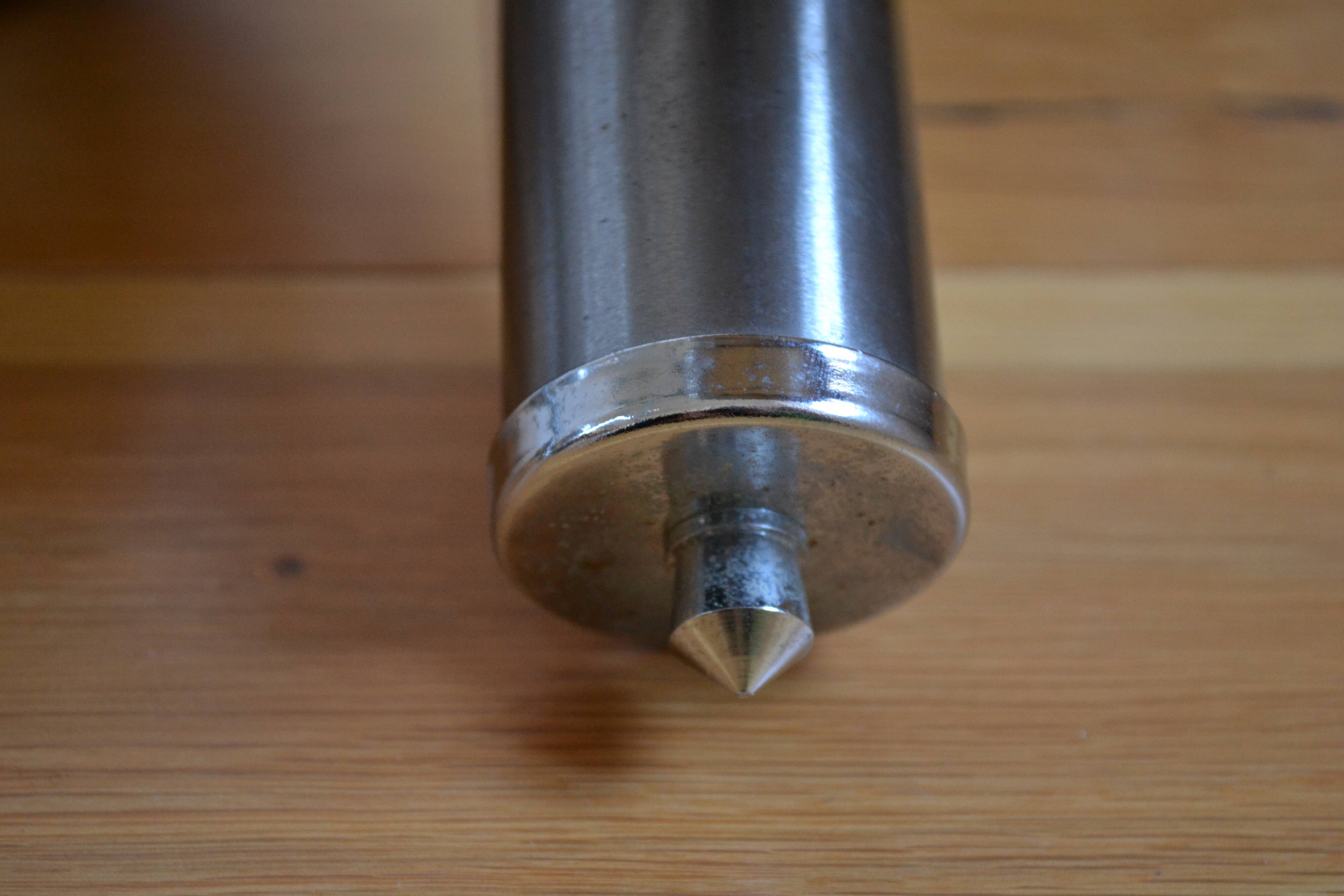 Pair of 70s space age eye ball chandeliers in brushed aluminum